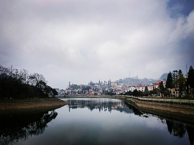 sapa town, lake