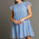 Thumbnail: Periwinkle Textured Organza Ruffle Dress