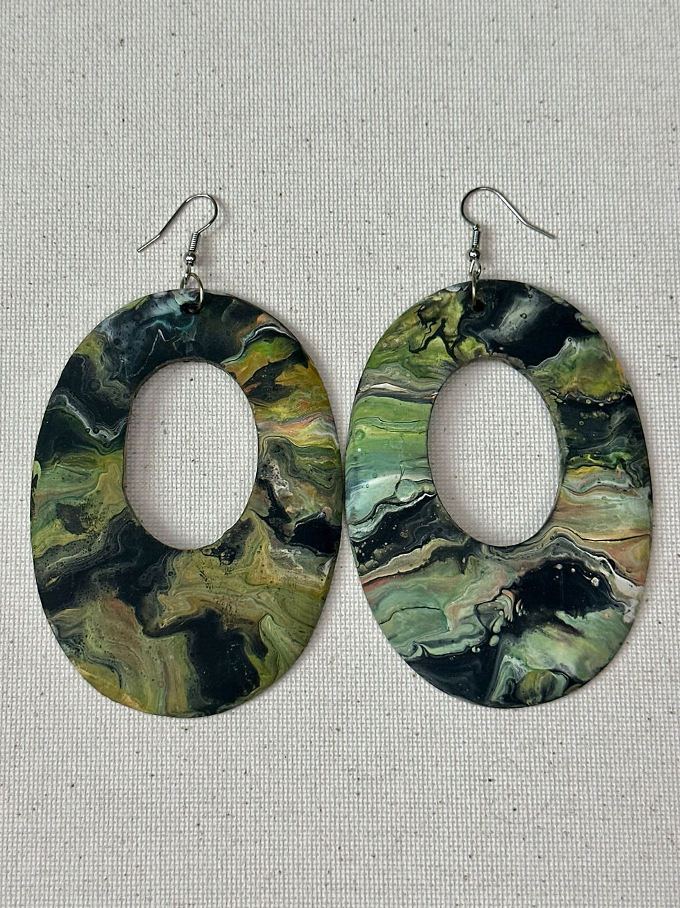 Army Green Earrings