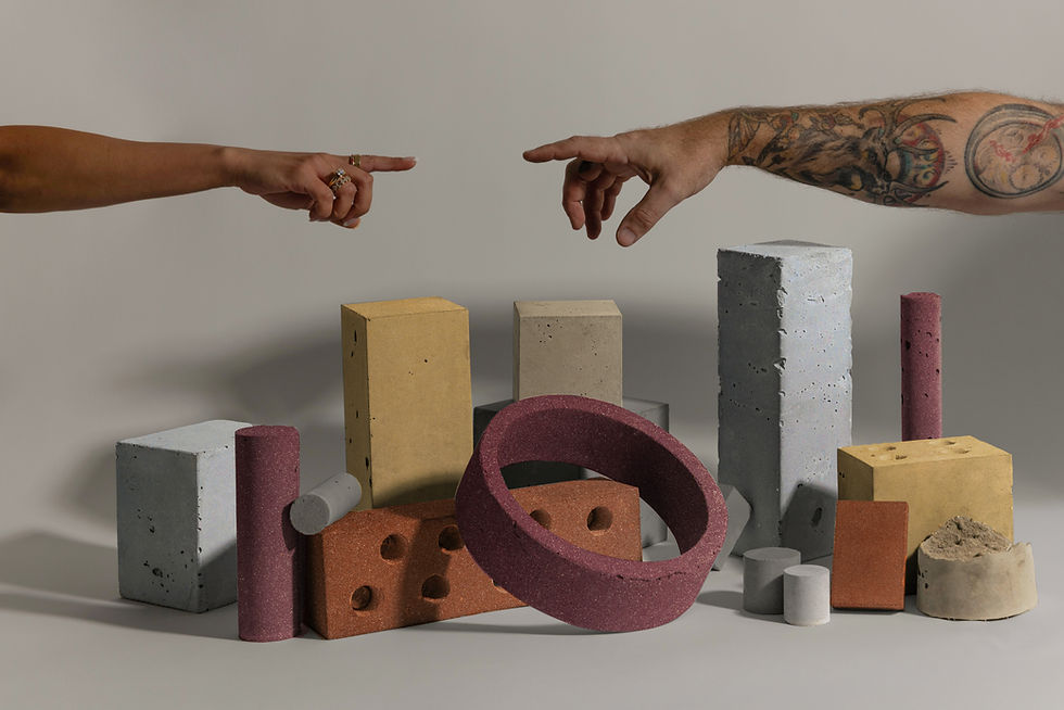 The Mezze concrete color collection by SlabHaus and House of Form, inspired by shared meals, Middle Eastern cuisine, and hospitality design.