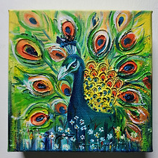 Mini painting Pecock