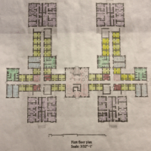 The floor plan for the new Johson-Doubleday shown at school meeting. Credit: Maddie Blake