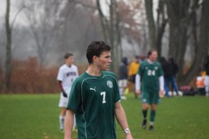 Credit: Will Briskin George Fair ’17 tracks the ball in a game against Northfield Mount Hermon.