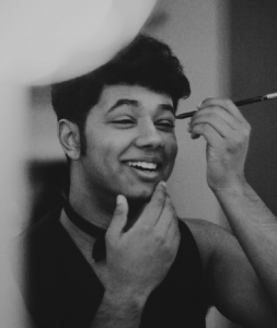 Cabrera gets ready for the winter musical, Cabaret. Provided by Sophia Do