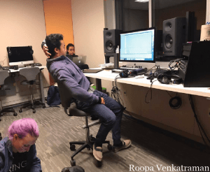 Tai Thongthai `17 frequents the recording studio to create original compositions and hone his singing skills. Credit: Roopa Venkatraman