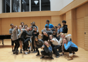 The Mellow-Ds and Rhapso-Ds strike a pose in the concert hall. Photo Credit: Hae June Lee