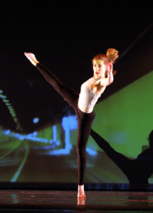 Habel dancing in the fall 2015 showcase. Credit: Sami Habel