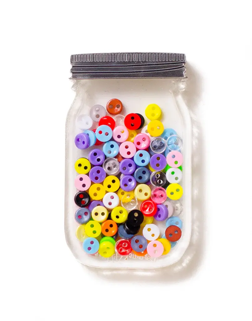 Martinis & Slippers Button Jar Brooch