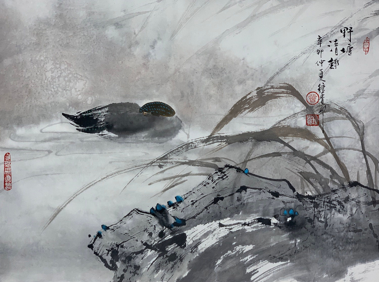 野塘清趣 Sleeping Duck in the Pond