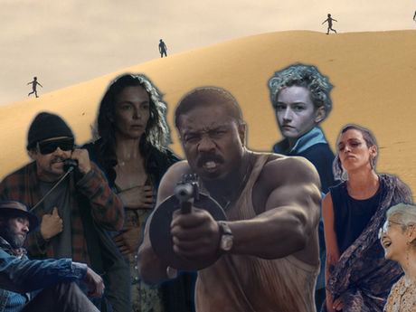 Actors and characters from the movies discussed in the article, hanging out in the desert.