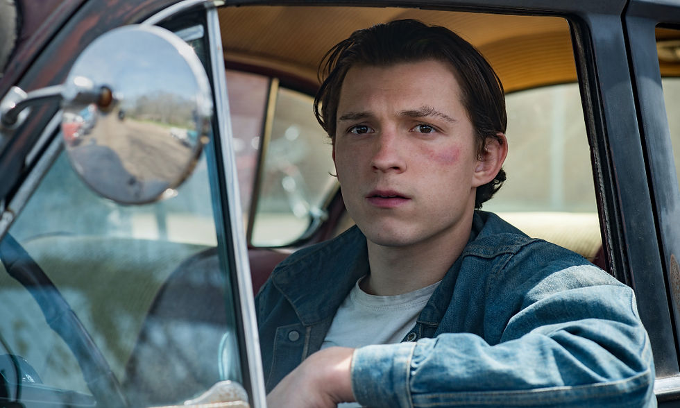 Tom Holland in a car
