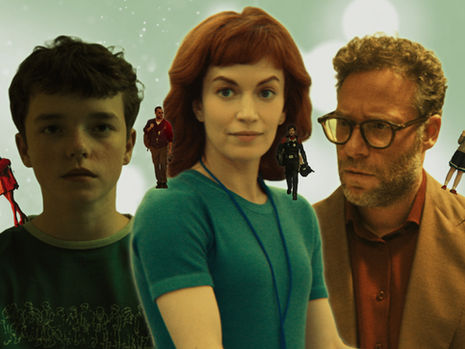 Characters and actors from the nominated shows in front of a green-ish background.