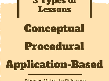 3 Types of Math Lessons