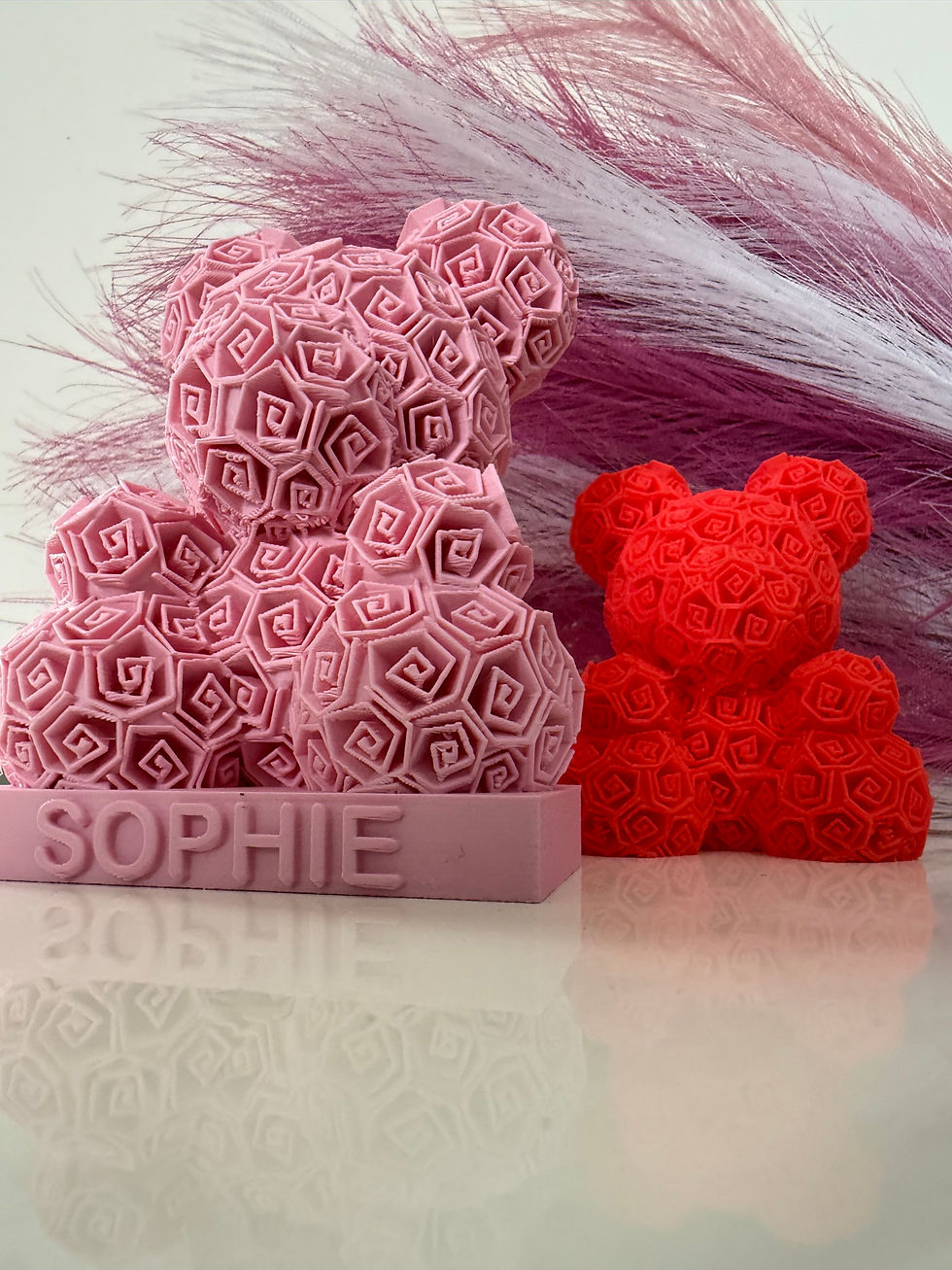 Miniatura: Teddy rose in 3d SCRITTA PERSONALIZZABILE
