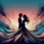 A couple embracing each other and peace flows from them.