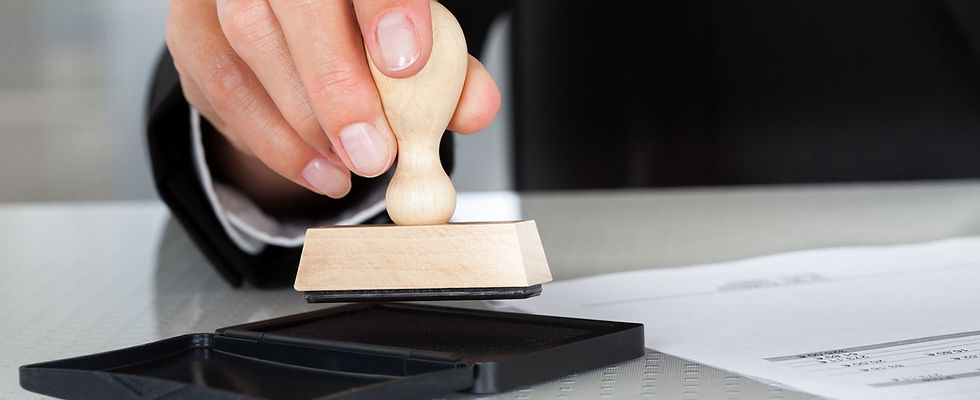 Hand Stamping Document