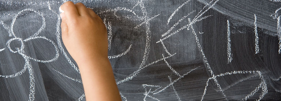 Child Drawing Chalkboard