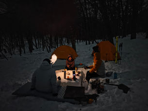 春は泊まりで①