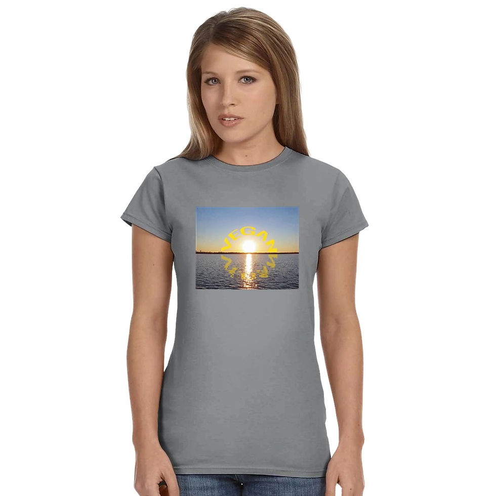 Thumbnail: Vegan Sunrise Ladies' Crewneck T-shirt | Gildan® 64000L