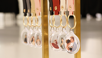 Keychains customized with guest's photo