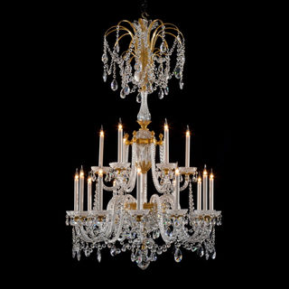 An Eighteen Branch Crystal Perry Chandelier