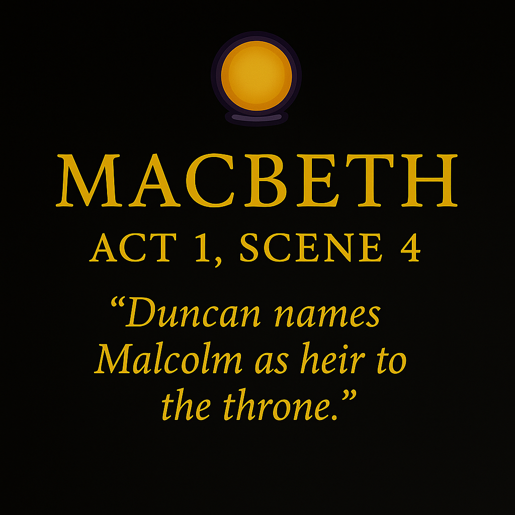 Macbeth Act 1, Scene 4 - Paraphrase, Characters, and Commentary | PAUL ...