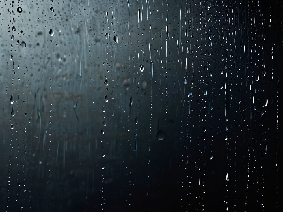 Silver Threads of Rain Falling from the Sky: A scene with delicate silver rain threads cascading from a cloudy sky, gently adorning a lush green valley with hills in the distance.
