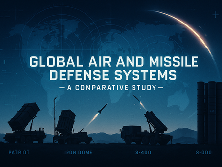 Title banner showing silhouettes of global air defense systems like Iron Dome and S-400 under a radar-scanned sky with incoming missile arc, representing modern global missile defense.