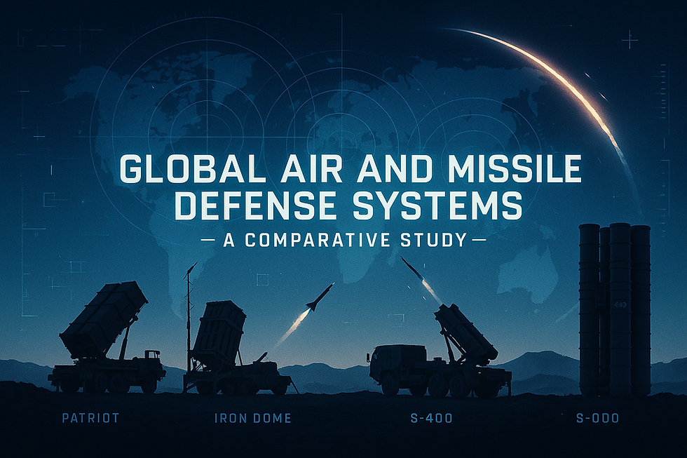 Title banner showing silhouettes of global air defense systems like Iron Dome and S-400 under a radar-scanned sky with incoming missile arc, representing modern global missile defense.