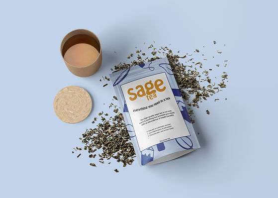 Sage Tea Product Packaging Design