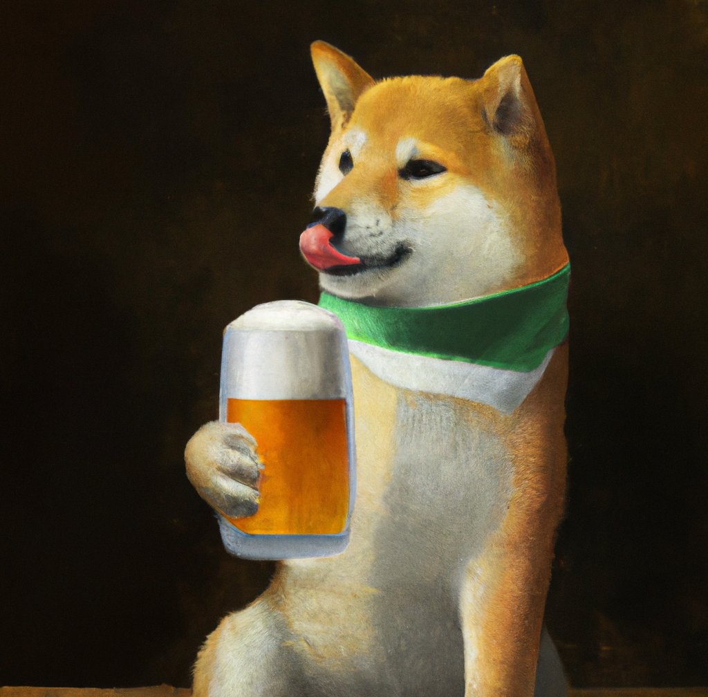 Shiba drinking beer IV - LIRK