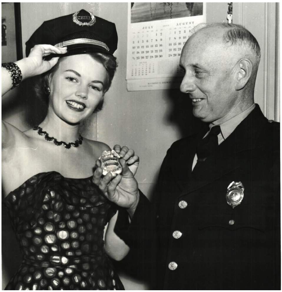 Carlene gets awarded the Police Badge by Rutland Chief John Dinn