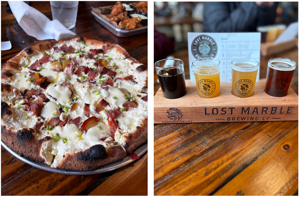 The Butcher’s Block / 5 oz. beer flight at Lost Marble Brewing Company