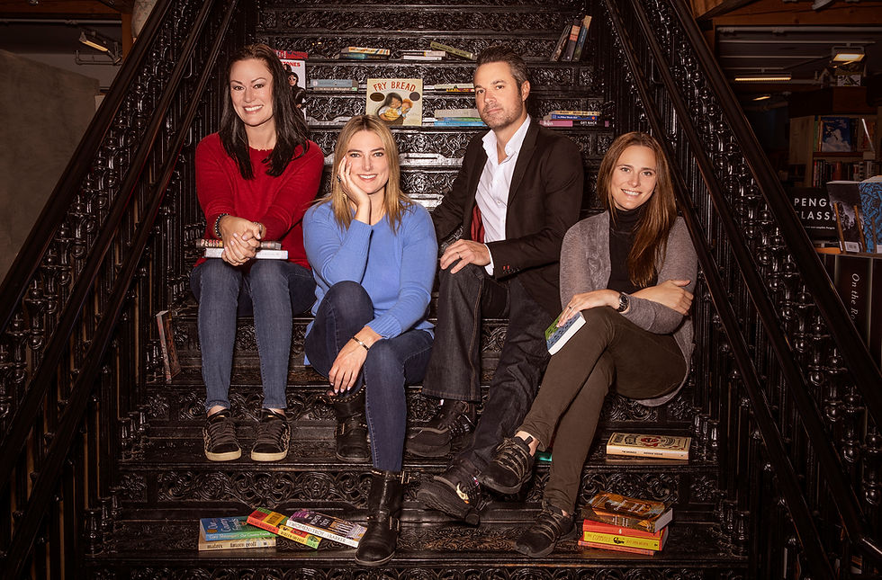 L to R: Cathleen Ihasz, Nicole Ihasz, Scott Austin, and Ashley Ihasz-Austin. Photo by Nick Spanos, courtesy Spanos Photo