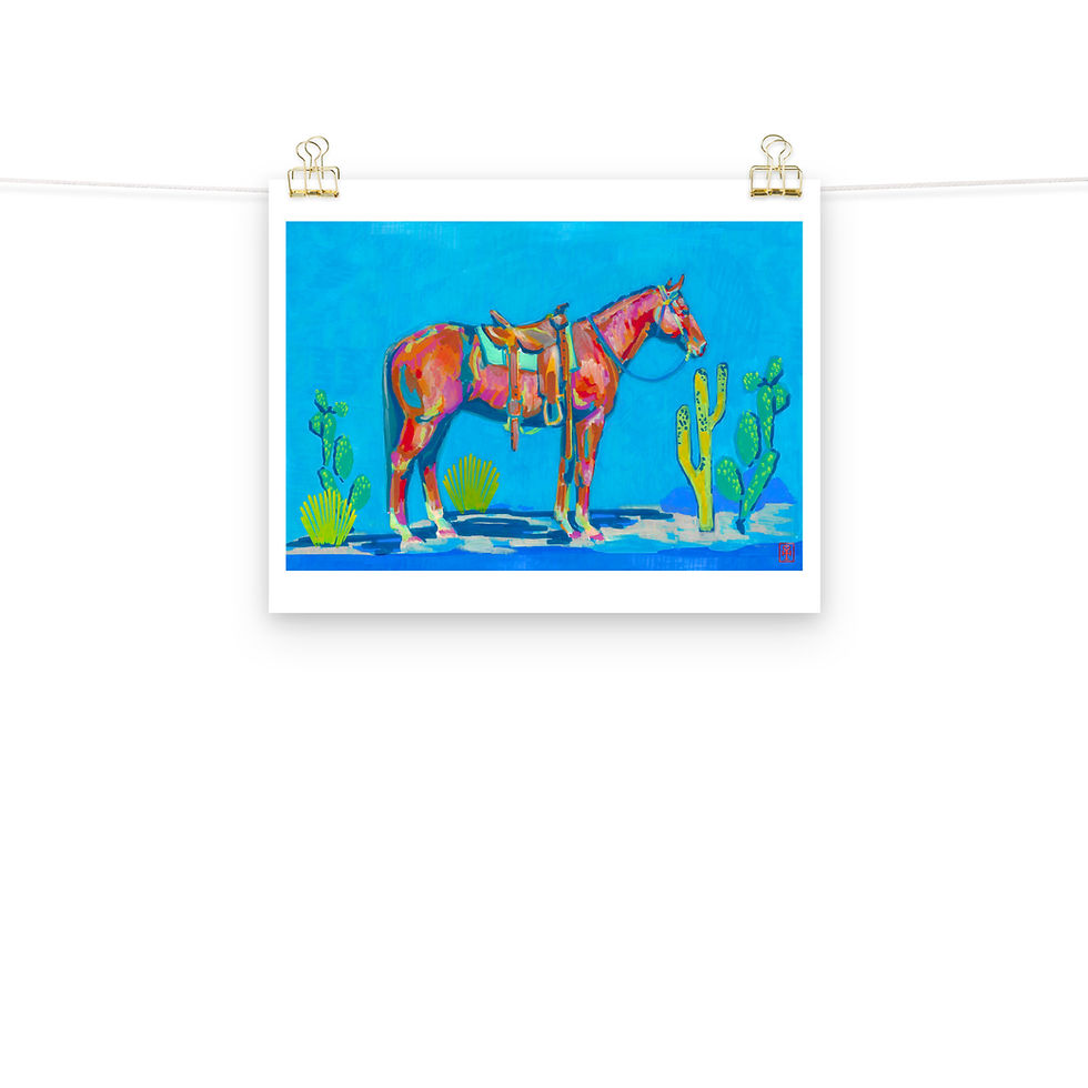 Thumbnail: Cow Pony Giclee Print by Shelly Gerritsma
