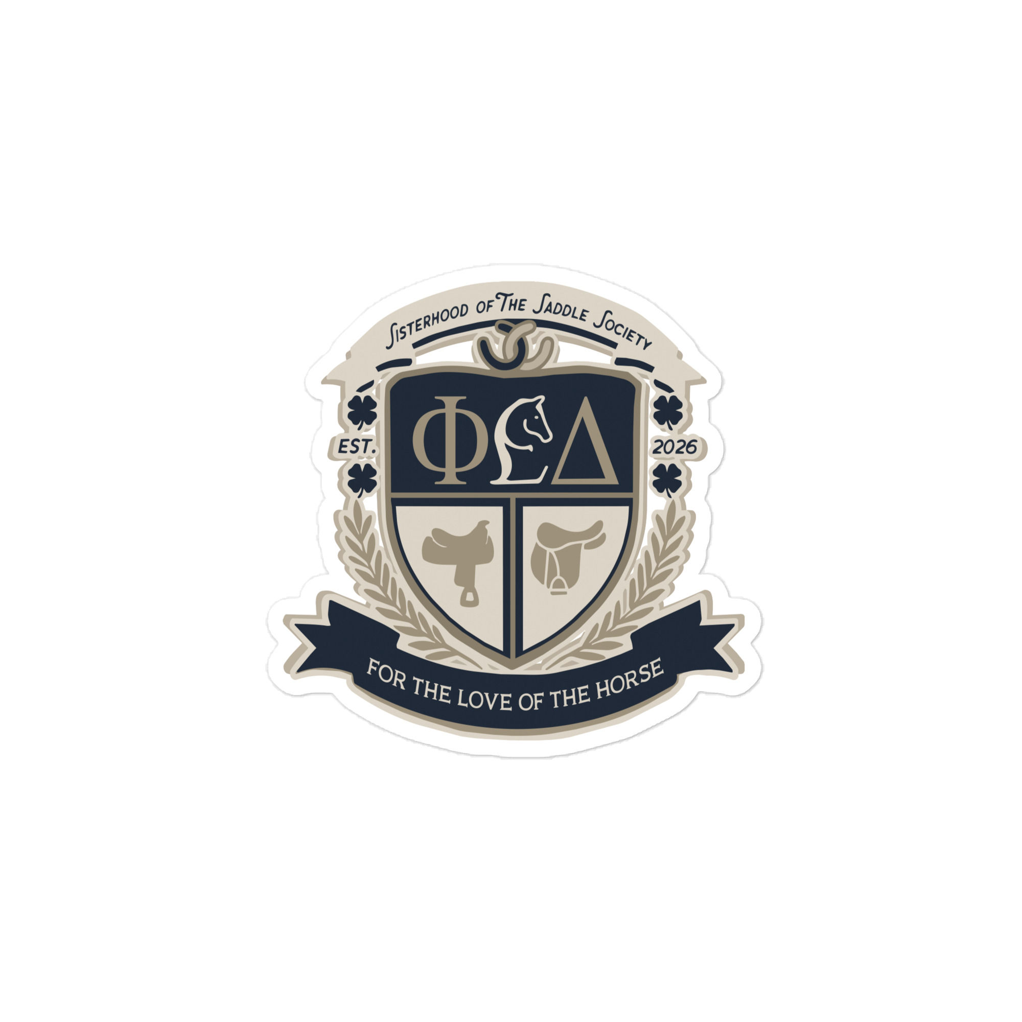 Phi Equus Delta Crest - Vinyl die-cut sticker