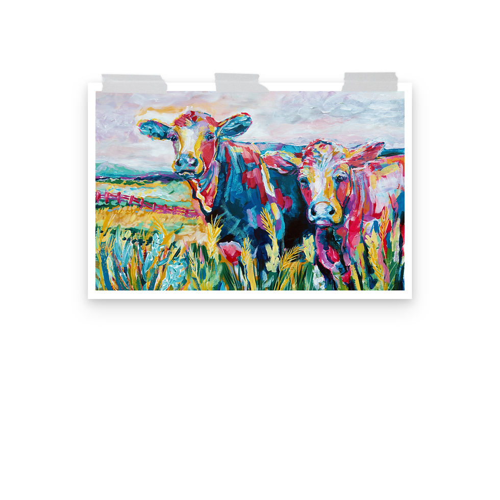 Thumbnail: The Cows Come Home Giclee Print by Shelly Gerritsma