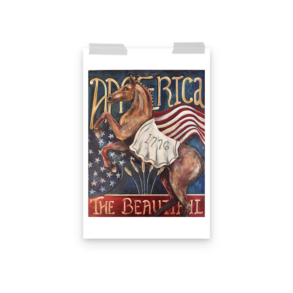 Thumbnail: America The Beautiful Horse Giclee Print by Shelly Gerritsma