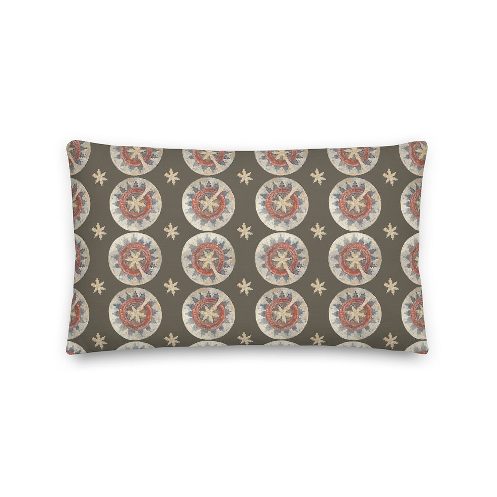 Thumbnail: Navajo Wedding Basket Accent Pillow Cover & Insert
