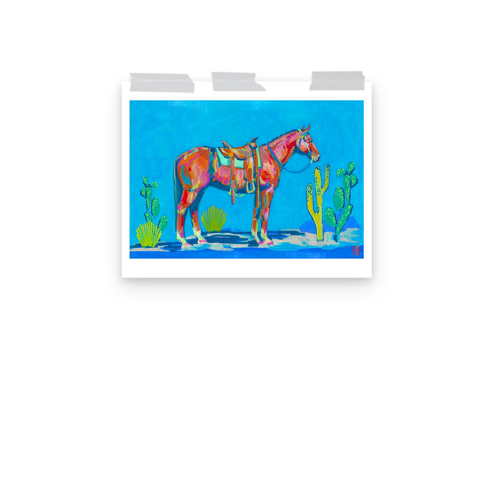 Thumbnail: Cow Pony Giclee Print by Shelly Gerritsma