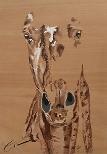 "N° Uno" Acrylique en effacé sur bois 60 x 85 cm