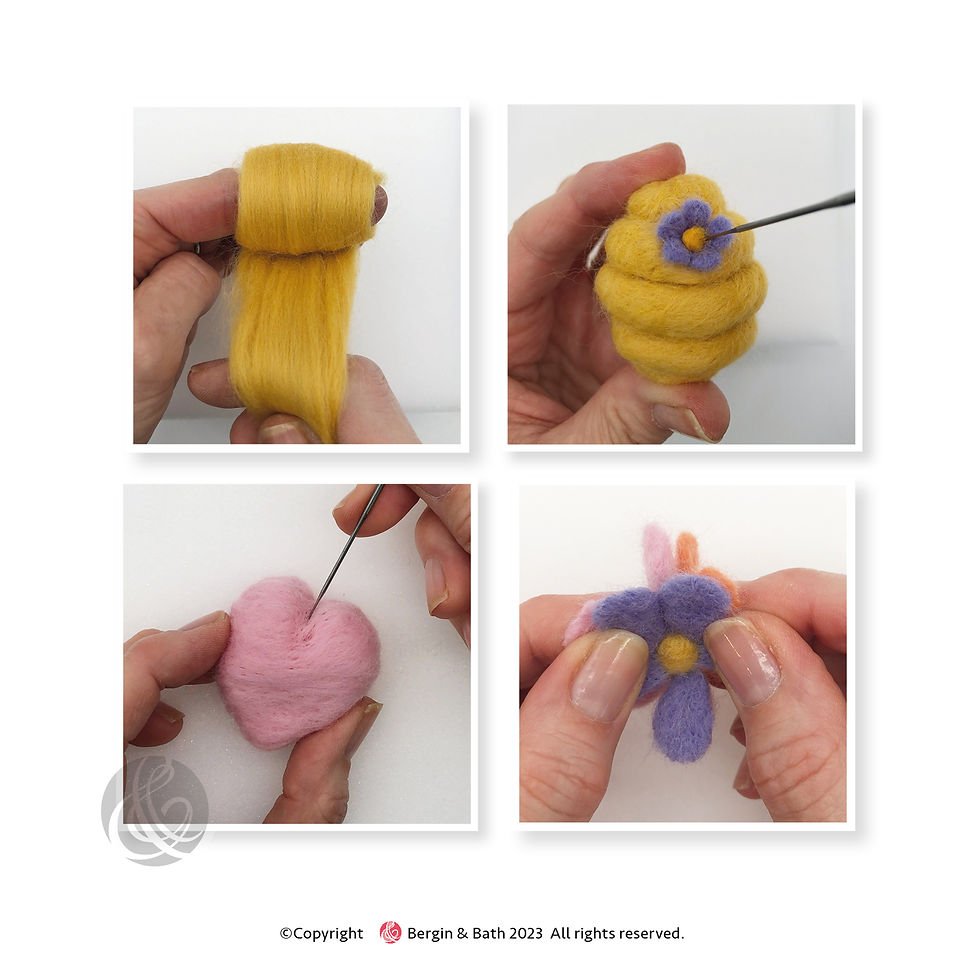 Thumbnail: PDF File. Felted springtime Easter decorations. Needle felting tutorial. Instant