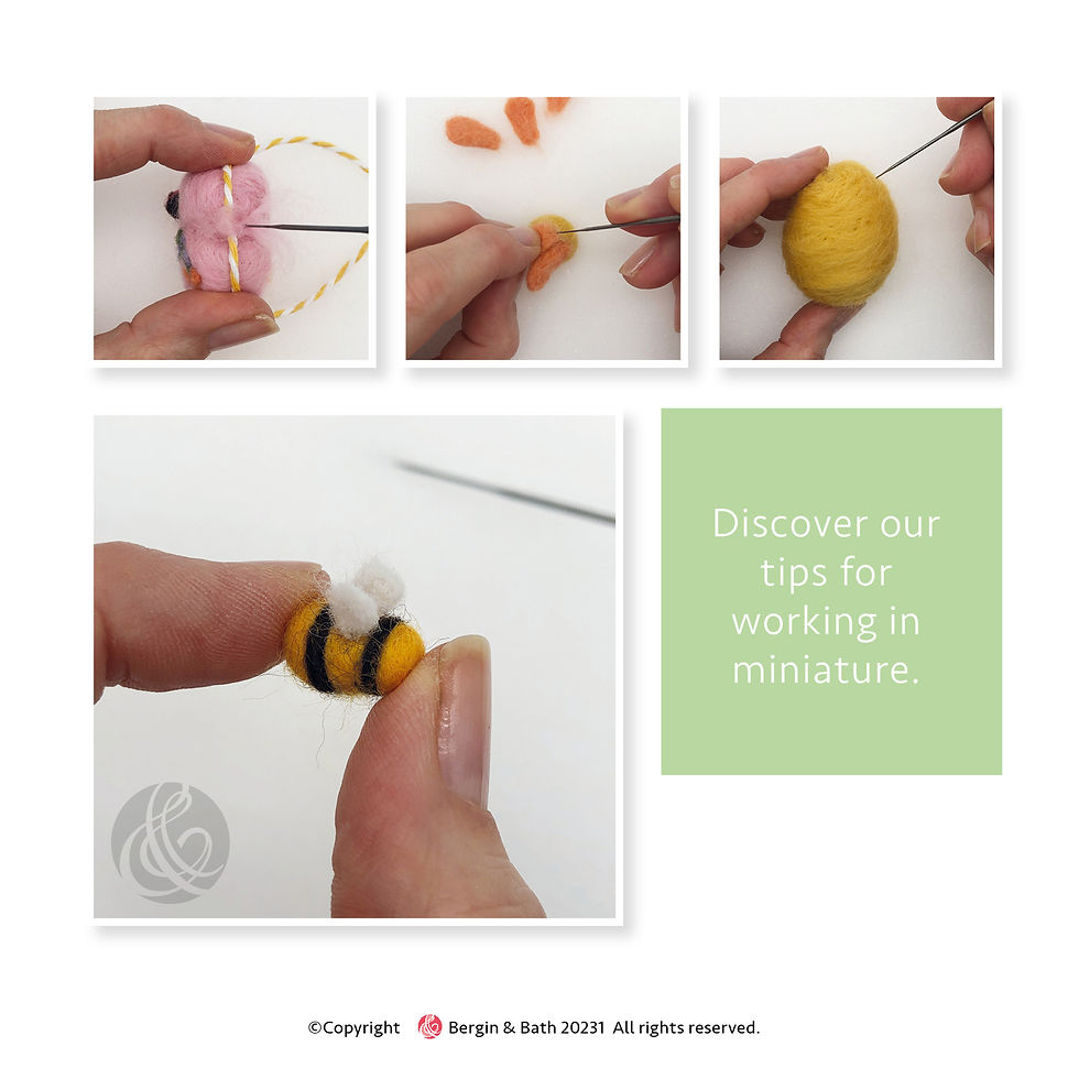Thumbnail: PDF File. Felted springtime Easter decorations. Needle felting tutorial. Instant