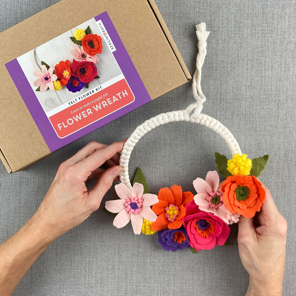 Thumbnail: Felt Flower Kit - Spring Wreath.