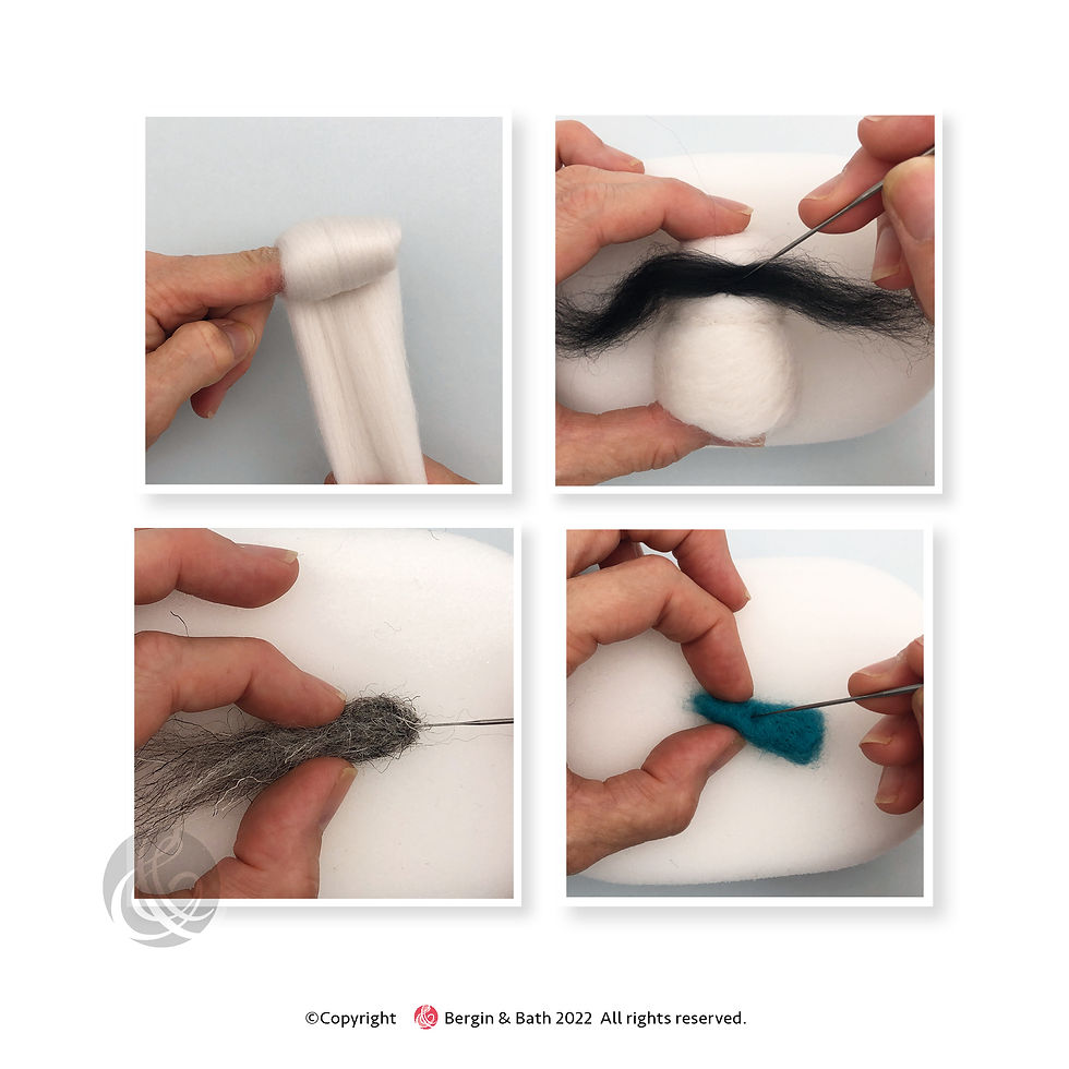 Thumbnail: Needle felted Penguin Decorations. PDF download tutorial instructions only