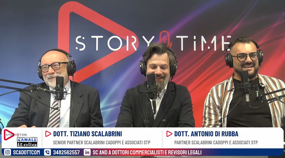 I nostri Dottor Tiziano Scalabrini e Dottor Antonio Di Rubba sono stati ospiti al programma radiofonico StoryTime. Per rompere il ghiaccio hanno dovuto parlare di sé. Poi però hanno raccontato la realtà di SC&A, le divisioni SCA Studio e SCA Servizi, i servizi riservati alle Start Up, la gestione della Crisi d'impresa, e l'attenzione per la Formazione continua.