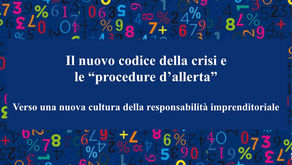 Il nuovo codice della crisi e le "procedure di allerta"