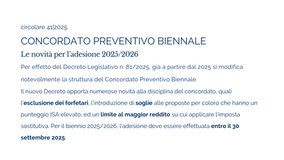 Concordato Preventivo Biennale – Le novità per l’adesione 2025/2026.
