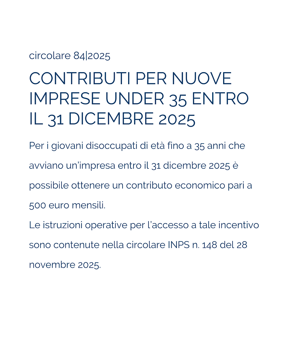 Contributi per nuove imprese under 35 entro il 31 dicembre 2025.
