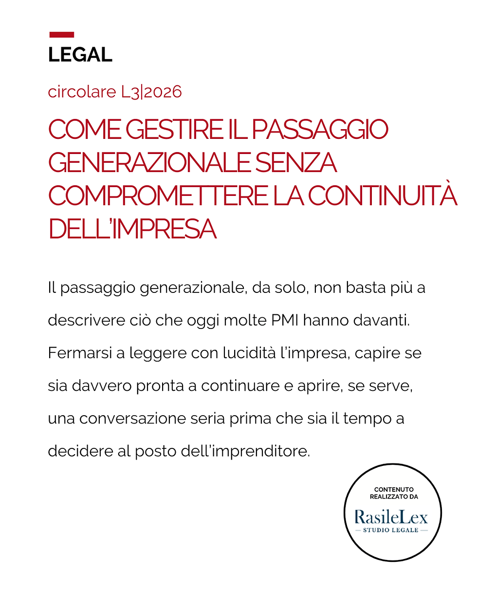 Come gestire il passaggio generazionale senza compromettere la continuità dell’impresa